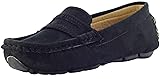 PPXID Girls Boys Suede Leather Slip-on Loafers