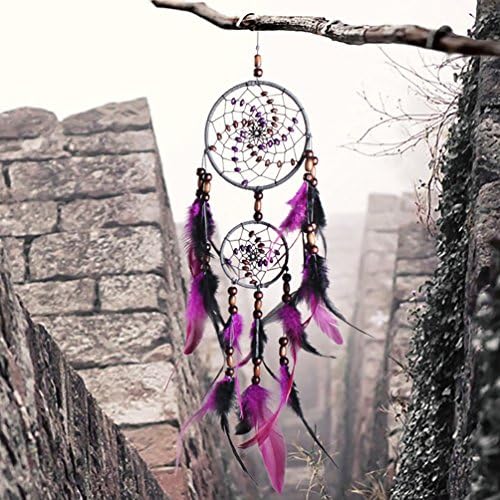 LARESDOMI Rosy Dreams Handmade Bohemian Dreamcatcher (5.9 x 21.6 in.)