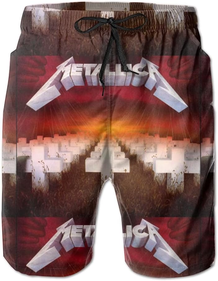 Metallica_-_Master_Of_Puppets_ Mens Running Fashion Beach Shorts Pants