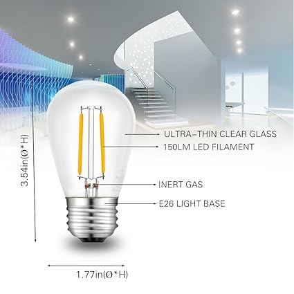 Cristal Car Care Wet Tire Finish, Litake Led Filament Bulb 2w S14 Dimmable String Light Bulbs Ek Warm White 6pc Led Edison Bulbs For Bedside Lamp Outdoor String Lights, Cristal Car Care Wet Tire Finish