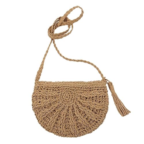 BEBIG Messenger Bag,Tassels Beach Messenger Handbags Women Fringed Crochet Straw Shoulder Bags