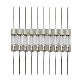 Tegg 10pcs 5x20mm Glass Cartridge Axial Lead Fuse