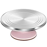 Syntus Aluminum Alloy Revolving Cake Stand, 12 Inch