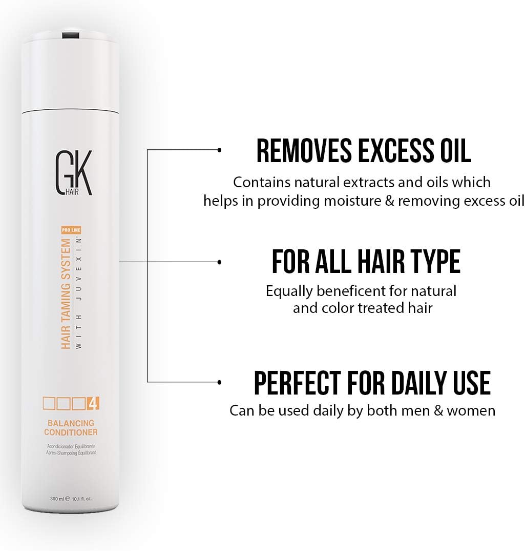 GK HAIR Global Keratin Balancing Hair Conditioner (300ml / 10.1 fl. oz.) For Dry Damaged and Frizzy Hairs - Image 5