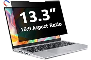 ZOEGAA Magnetic 13.3 Inch Laptop Privacy Screen Filter,Compatible with HP Dell Acer Samsung Lenovo LG Toshiba,for 16:9 Widesc