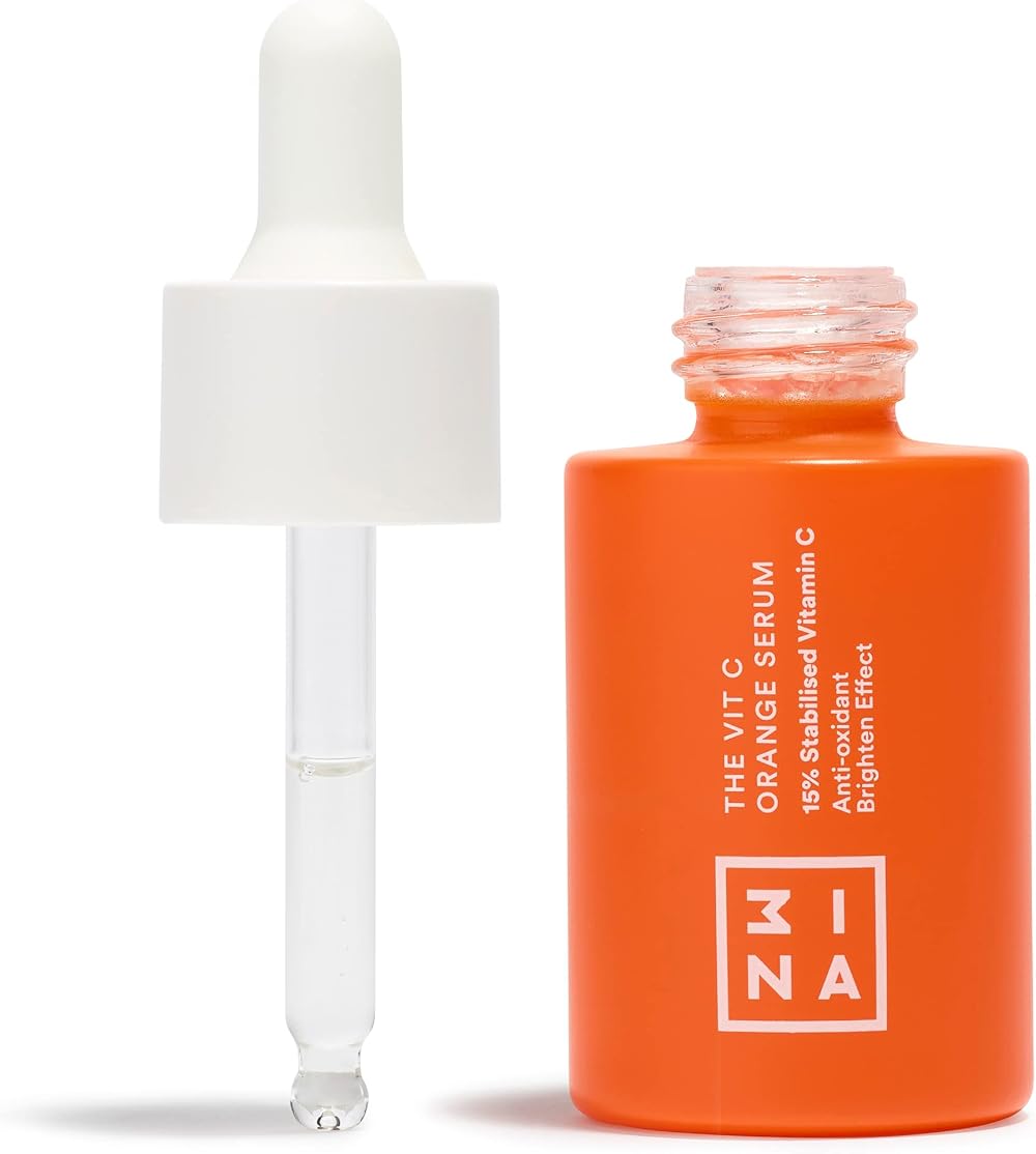 3INA MAKEUP Vitamin C Orange Serum 15% Stabilized Facial Brightening Vegan