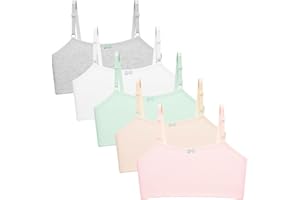 HewMay Girl Bra Age 8-12 Teen Student Girls' Training Bra with Adjustable Straps Seamless Cami Bra