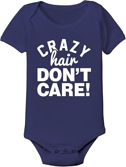 Amazon Com Crazy Hair Don T Care White Font Funny Kid Humor