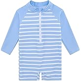 uideazone Baby Toddler Boys Zipper Rash Guard Swimsuit UPF 50+ One Piece Beach Swimwear Bathing Suits 3-36 Months
