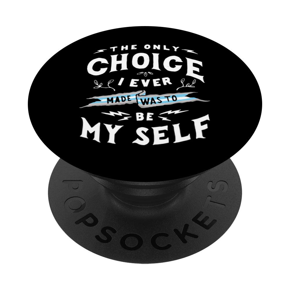 Only Choice To Be Myself Demiboy Retro LGBTQ Pride Flag PopSockets PopGrip: Swappable Grip for Phones & Tablets