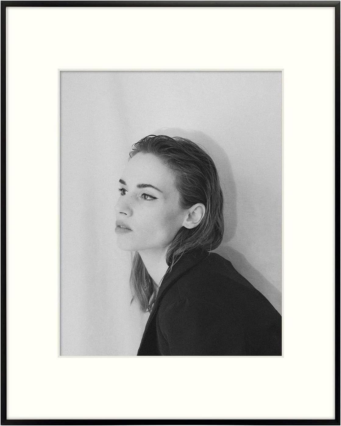 Photo Albums, Frames & Accessories - Golden State Art, 16x20 Aluminum Photo Frame with Ivory Mat for 11x14 Pictures - Sawtooth Hangers, Spring Clips - Wall Mounting - Real Glass - Metal Frame (Black, 1-Pack)