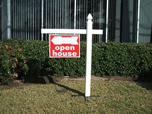 60" X 4" Vinyl / PVC Square Post - White Fits up to 24"x36" Signvinyl PVC Real Estate Sign Post - White with Flat Cap