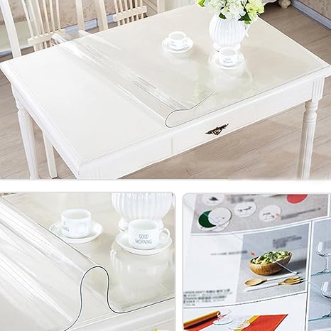 Amazon ファッションホーム テーブルクロス 透明 耐熱 防水 環境に優しいpvc テーブルカバー 正方形 80cmx80cm テーブルクロス オンライン通販