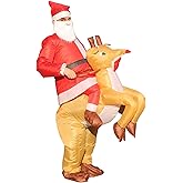 AOGOYO Inflatable Christmas Costume Blow up Xmas Costume Cosplay Party Halloween Christmas Suit Xmas Suit Jumpsuit