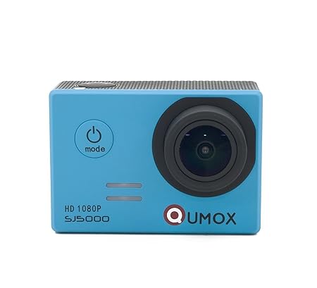QUMOX SJ5000, Action Sport Kamera, Blau, Kamera wasserdicht, Full HD, 1080p Video, Helmkamera mit Verbesserten Batterien und 