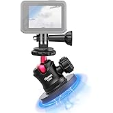 ULANZI Magnetic Camera Mount for Action Camera, Strong Magnetic Mount with 360° Rotation Ball Head and Built-in 6 Magnets, Compatible with Gopro Hero 13/12/11/10, DJI Osmo Action Osmo Nano, Insta360