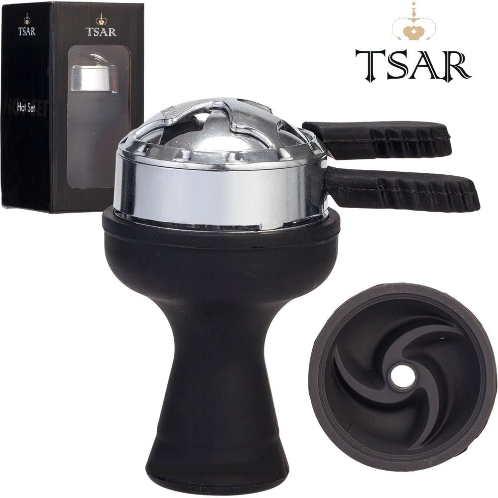 Tsar Shisha Bowl clip' S Phunnel Black Silicone Heat Control – Shisha Water Pipe Shisha Hookah
