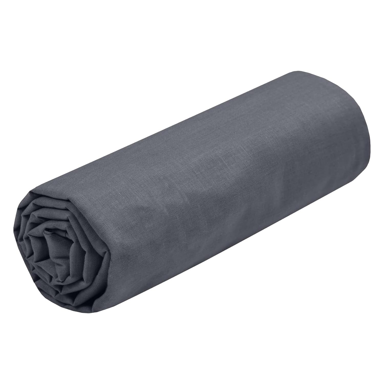 Lovely Casa - Fitted sheet - Size 180 x 200 cm - Large 30 cm - 100% Oeko-Tex certified cotton - Slate colour - Eden model - Bed linen for home - Soft and comfortable for a cosy nest