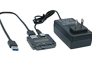 JXSZ USB 3.0 to SAS Adapter with Power Cable 29-Pin to 22-Pin Converter for 2.5/3.5" SFF-8482 HDD
