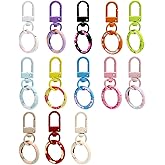 13color Trigger Spring O Rings Round Lobster Claw Clasps, Circle Carabiner Lobster Claw Clasps for Keychains for Keyrings Buckle Bags Purses DIY Doll Pendant Mobile Phone Chain