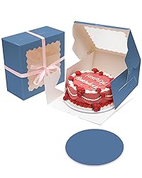 Bakepacker Matte Ink Blue 18-Packs Cake Boxes with