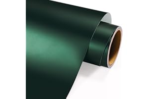 GIRAFVINYL Dark Green Vinyl Permanent - 12" x 6ft Matte Navy Permanent Vinyl Adhesive for Home Car Decorations, Cup, Stickers, Waterproof