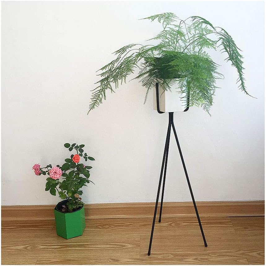 YLGROUP Metal Plant Stand, Flower Pot Rack Stands Tripod - Pot Plant Planter Herbs Flower Stands Indoor And Outdoor -18936 (color : White)