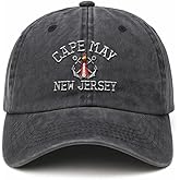 Custom Soft Baseball Cap Embroidered New Jersey Anchor Cape May Lighthouse Nj Nje. Jerseyan Cotton