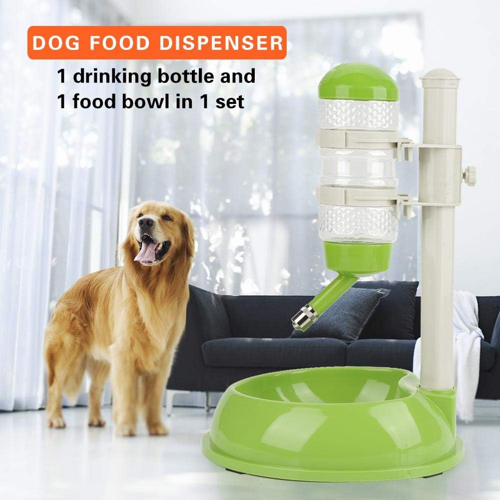 Fdit Water Bottle Bowl for Dogs - Automatic Feeding - Adjustable Water Height Dispenser for Dogs Cats (Green) - Image 5