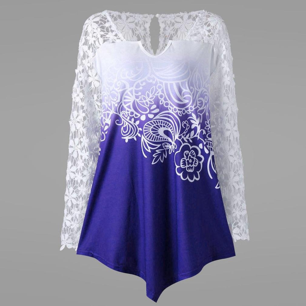 ブルー B078jshykp Fiayaレディースプリントレース印刷長袖シャツカジュアルトップスブラウス Xx Large ブルー Xx Large 工具セット道具セット ブランド品専門の Rumble Media