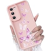 CASBST for Samsung Galaxy S20 FE 5G Case, Creative Flower Pattern Design Girls Women Liquid Silicone Cover, Thicker Frame Shockproof and Scratch-Resistant Soft Case for Samsung S20 FE - Butterfly Pink