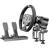 MOZA R3 Racing Wheel and Pedals Bundle for Xbox & PC,Powerful 3.9Nm DD Servo Motor With Aviation-Grade Aluminum Construction,