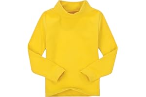 Toddler Baby Girl Boys Basic Solid Color Turtleneck T-Shirt Kid Cotton Long Sleeve Blouse Top