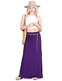 Popana Womens Long Maxi Skirt Casual Convertible