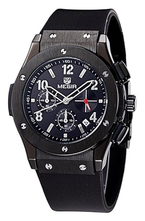 Coo Watches Womens Sport Silicon Band Chronograph and Calendar Function Luminous Quartz Wrist Watch