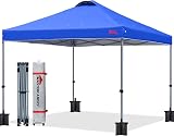 MasterCanopy Durable Ez Pop-up Gazebo Tent 2.5x2.5M Blue with Roller Bag