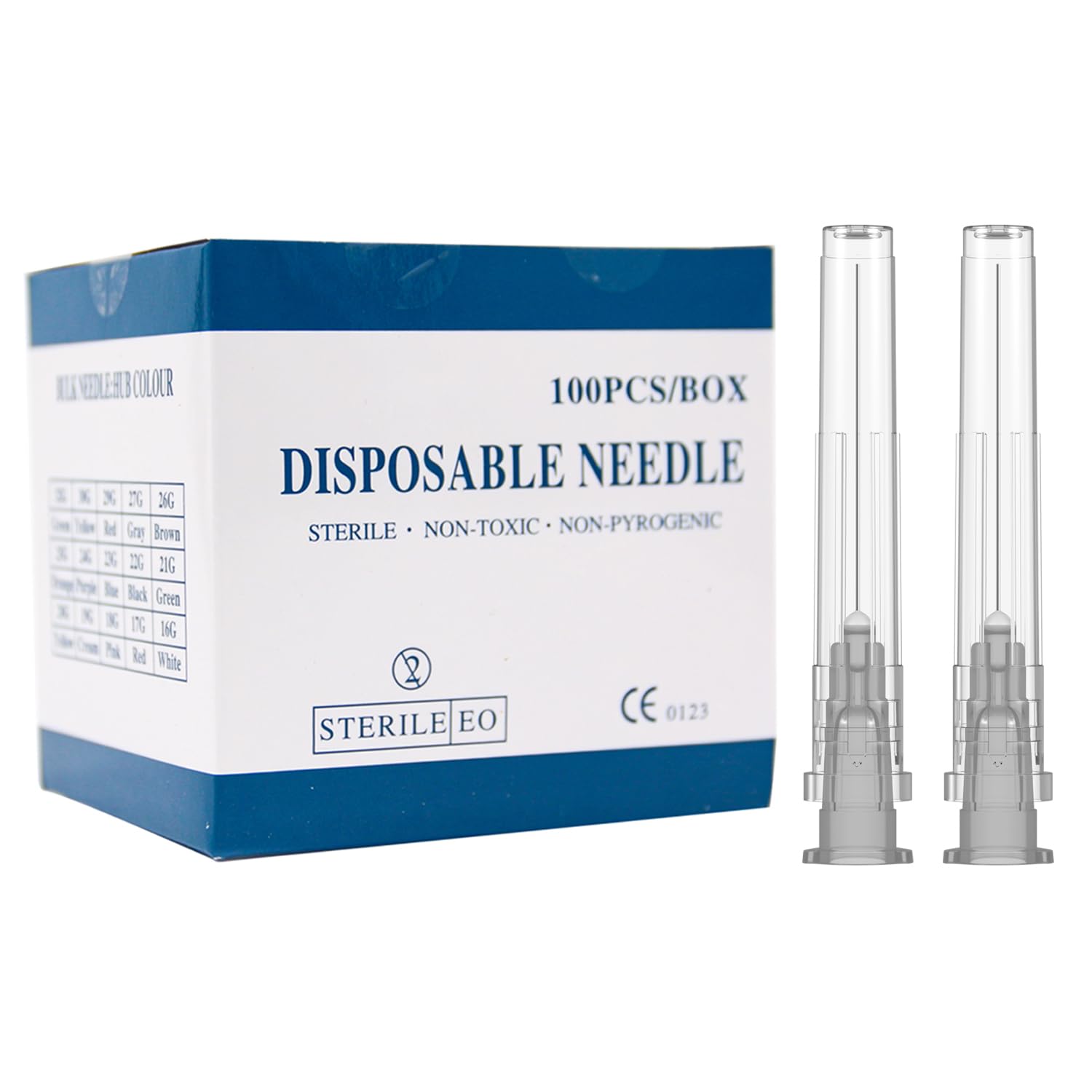 Photo 1 of 27 Gauge 1 Inch Needle,100 Pcs Luer Lock Needles,Individually Sealed Packages (27G)