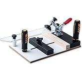 POWERTEC Rail Coping Sled for Router Tables, Router Coping Sled, Precise Cutting for Cabinet Door Joints, Drawer Fronts, Jigs, Adjustable Clamps, Lead Sled Table, Prevents End Grain Blowout (71765)