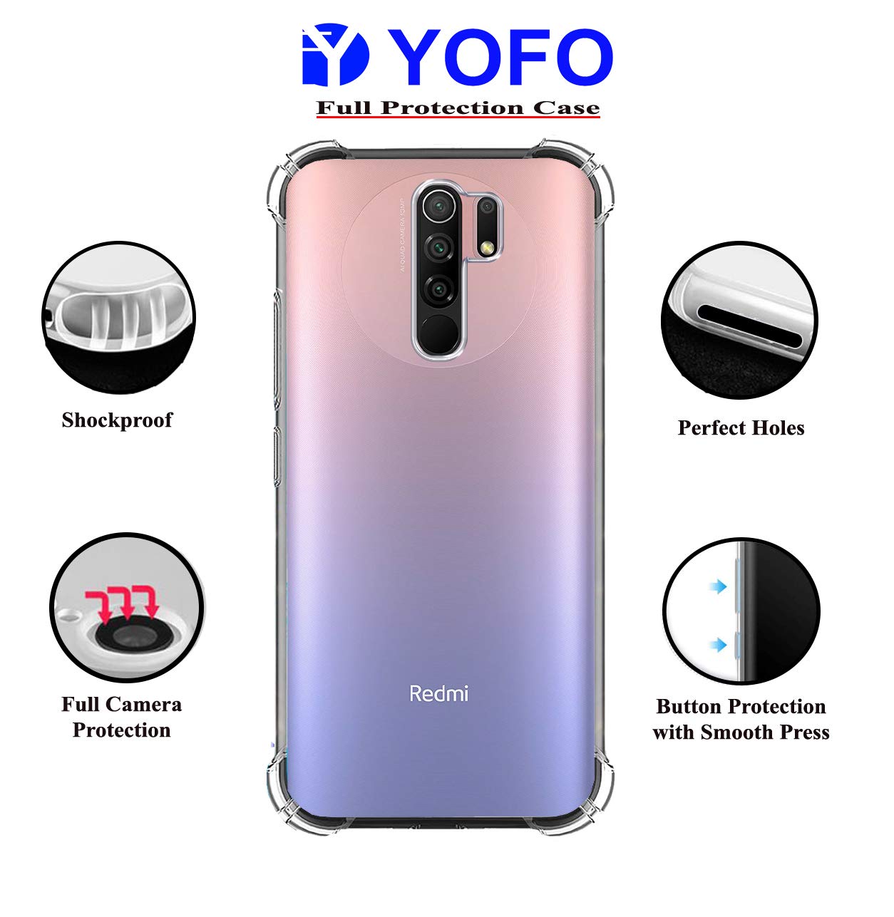 Cover Yoedge Per Xiaomi Redmi Note 9 Pro/Pro Max: Morbida, Trasparente Con Simpatici Disegni!