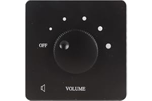 BAFOVY 50W Volume Control Knob 5 Gears Tuning Wall Mount Speaker Controller Mystical PC Material for Home Audio Easy Installa