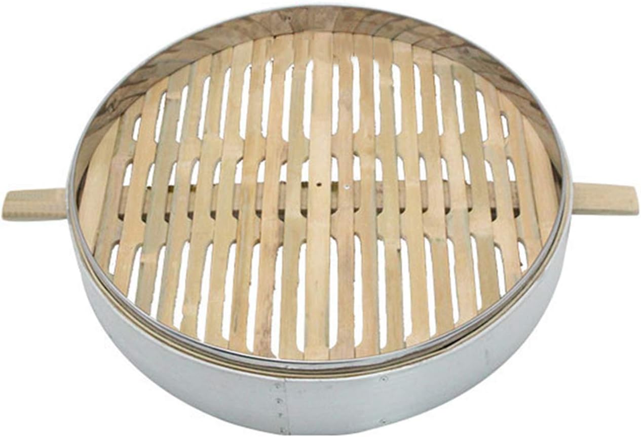 Organic Bamboo Steamer Basket with Lid, Food Pot Baskets