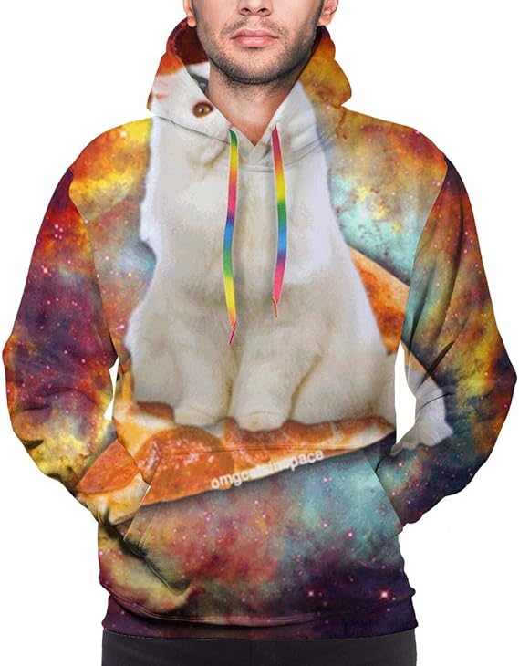 Amazon Co Jp 面白いプリント猫 パーカー メンズ トレーナーパーカー おしゃれ フーディ スウェットパーカー 長袖 フード付き ポケット付き プルオーバー カジュアル ライト パーカー 服 ファッション小物