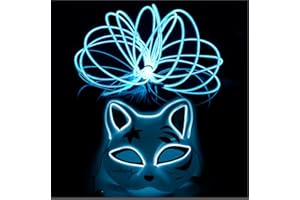 MQYMO Ice Blue EL Wire Neon Light Strip, 16ft DIY Flexible Neon EL Wire Sign Costume Light Kit for Halloween Christmas Party Festival Pub Clothing Bike Car Decoration, Glow-in-the-dark Rope Novelty Lighting