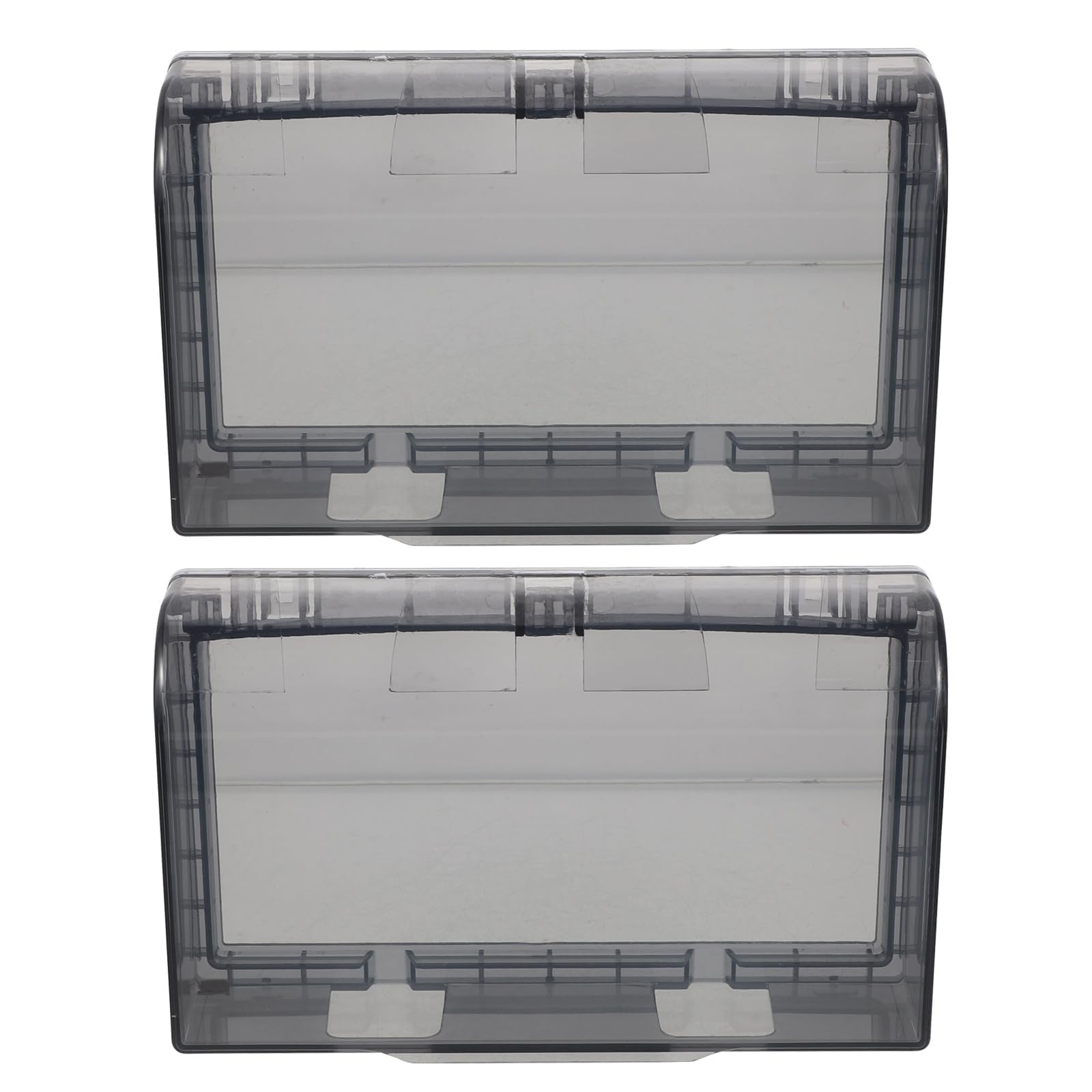 HOMSFOU 2Pcs Waterproof Wall Switch Socket Outlet Cover Transparent Double Wall Switch Protector Face Plate Panel Box for Bathroom, Living Room