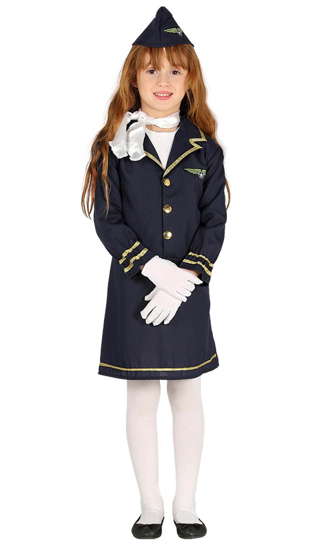 FIESTAS GUIRCA Girl's Stewardess Costume - Size 10-12 Years
