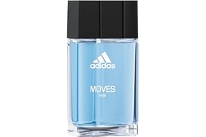 adidas Moves for Him Eau de Toilette for Men, Aromatic fragrance, Top notes: green apple, anise, Italian parsley, peppermint,