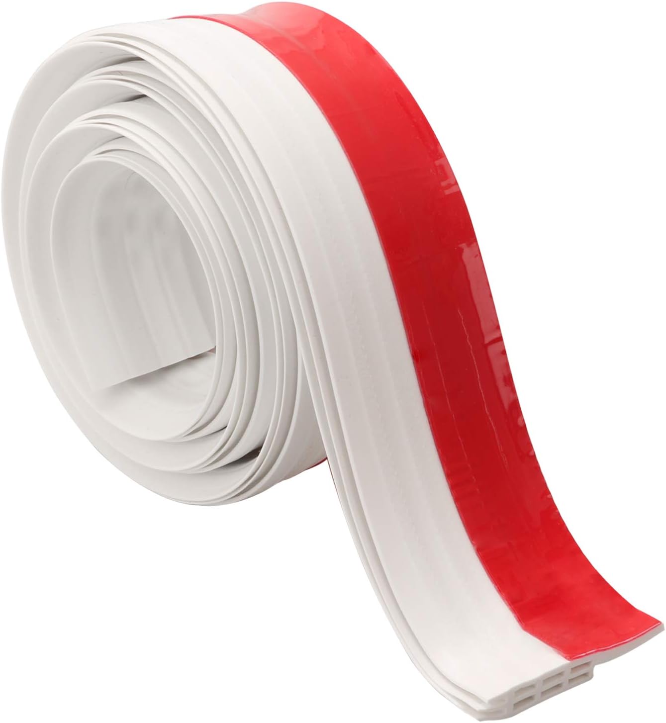 Door Draft Stopper, Door Bottom Seal, ATKKE Under Door Noise Stopper & Soundproofing Door Weather Stripping Works for Most Door Cracks & Gap, 2" Width x 39" Length (White)