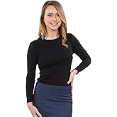 Kosher Casual Women's Modest Long Sleeve High Crew Neck Layering Top