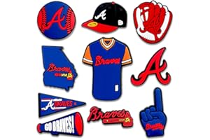 BAOKUANJIA Baseball Shoe Charm Sport Accessories Decoration - Team Charms for Clogs, PVC Baseball Accessories for Bracelet Wristband, Baseball Sport Shoe Charms for Men & Women, Party Favors