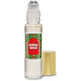 Sandalwood Perfume Oil Roll-On - Sandal Wood Fragrance Oil Roller (No Alcohol) Perfumes for Women and Men by Nemat Fragrances